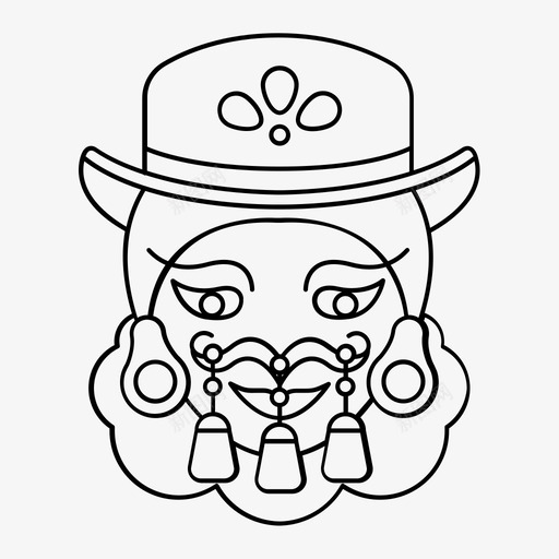 玻利维亚面具文化舞蹈图标svg_新图网 https://ixintu.com 人 宇宙之歌 文化 玻利维亚面具 舞蹈