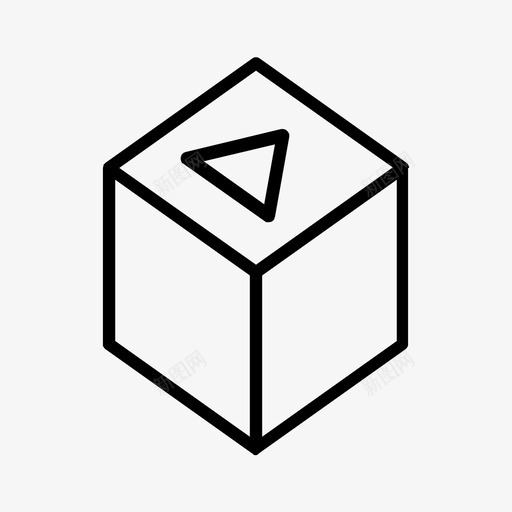 正方形几何等轴测图标svg_新图网 https://ixintu.com 乐高 几何 多边形 数学 正方形 等轴测