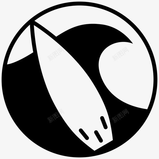 短板冲浪海上波浪图标svg_新图网 https://ixintu.com 水上运动 波浪 海上 短板冲浪