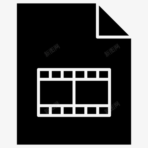视频文件胶片电影图标svg_新图网 https://ixintu.com 文件类型实体 电影 胶片 视频文件