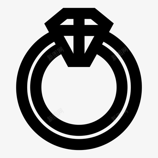 钻戒订婚宝石图标svg_新图网 https://ixintu.com 婚礼 宝石 订婚 钻戒