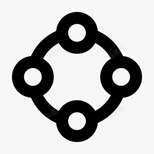 社区小组网络图标svg_新图网 https://ixintu.com 共享 团队 小组 社区 网络