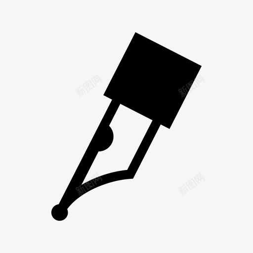 钢笔笔尖签名图标svg_新图网 https://ixintu.com 书写 物品 笔尖 签名 钢笔