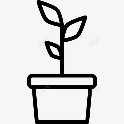 苗木盆栽图标svg_新图网 https://ixintu.com 盆栽 苗木