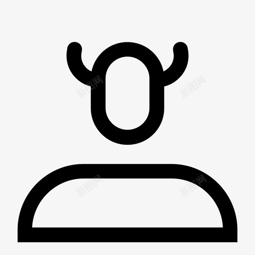 角恶魔怪物图标svg_新图网 https://ixintu.com 怪物 恶魔 用户 角