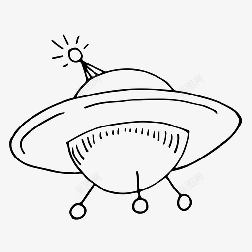 飞碟天文学宇航员图标svg_新图网 https://ixintu.com 天文学 太空 宇航员 空间技术 飞碟