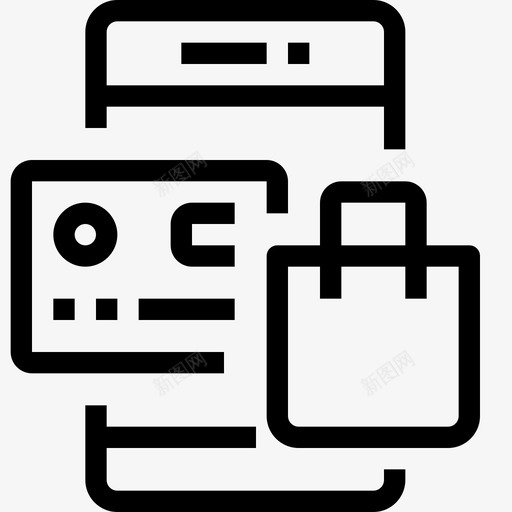 网上购物和支付商务信用卡图标svg_新图网 https://ixintu.com 信用卡 商务 电子商务 网上购物和支付