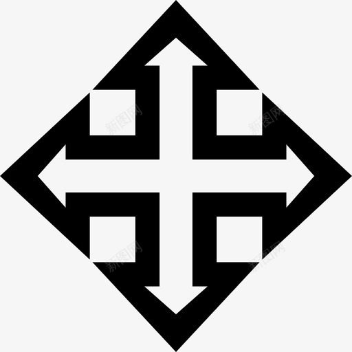 移动箭头箭头方向图标svg_新图网 https://ixintu.com 四个 方向 点 移动箭头 箭头 粗轮廓