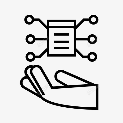 持有智能合约手持网络图标svg_新图网 https://ixintu.com ico 加密货币 手持 持有智能合约 智能合约 比特币 矿业 网络