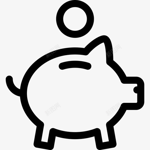 存钱罐风险投资直线型图标svg_新图网 https://ixintu.com 存钱罐 直线型 风险投资