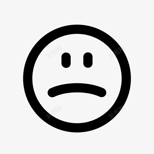 悲伤的脸doh表情符号图标svg_新图网 https://ixintu.com doh 不幸 悲伤的脸 表情符号