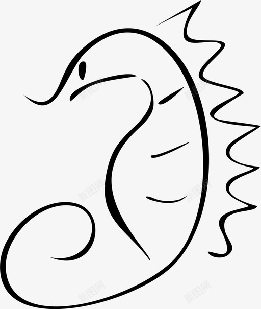 海马鱼海鲜图标svg_新图网 https://ixintu.com 海马 海鲜 鱼