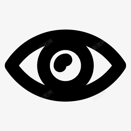 眼读看图标svg_新图网 https://ixintu.com 可见 基本图标所有尺寸 看 眼 读