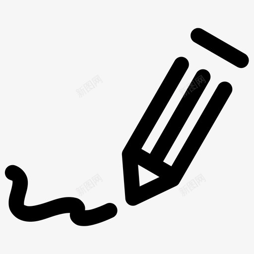 签名画画铅笔图标svg_新图网 https://ixintu.com 写作 教育 画画 签名 铅笔
