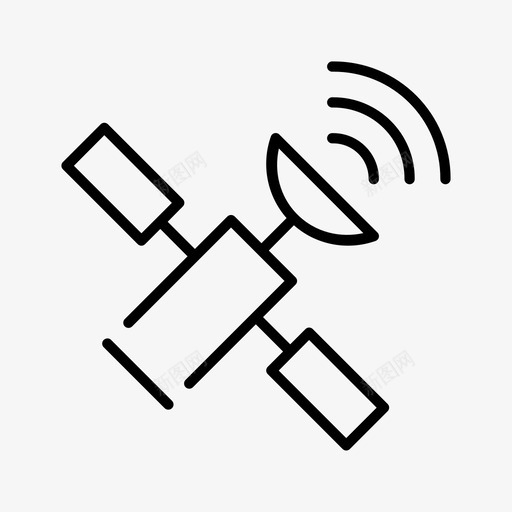 卫星网络信号图标svg_新图网 https://ixintu.com 信号 卫星 教育 无线 空间 网络