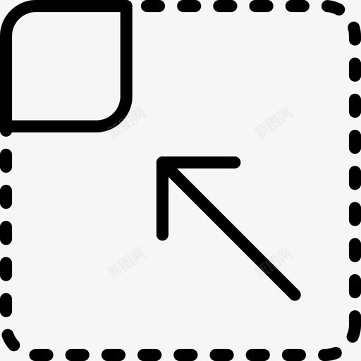 左上角箭头方向图标svg_新图网 https://ixintu.com 位置 左上角 方向 标题方向vol1轮廓 箭头