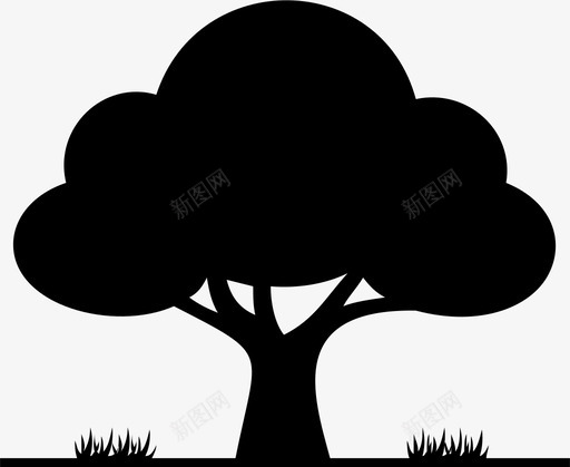 树花园绿色图标svg_新图网 https://ixintu.com 树 植物 绿色 自然 花园