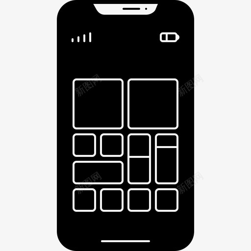 主屏幕iphone智能手机图标svg_新图网 https://ixintu.com iphone 主屏幕 技术 智能手机 触摸屏