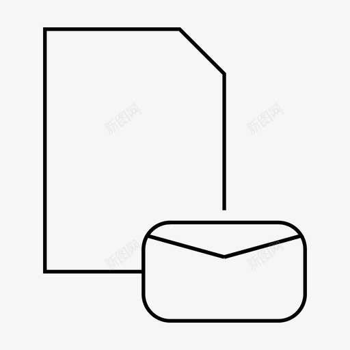 电子邮件文件信件图标svg_新图网 https://ixintu.com 信件 文件 文件和文件 电子邮件