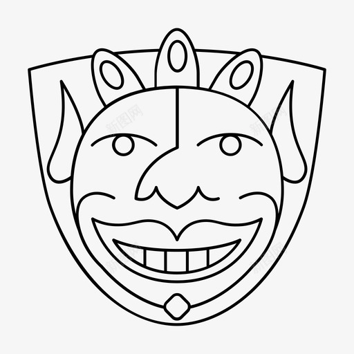 玻利维亚面具文化舞蹈图标svg_新图网 https://ixintu.com 宇宙音乐 文化 玻利维亚面具 舞蹈