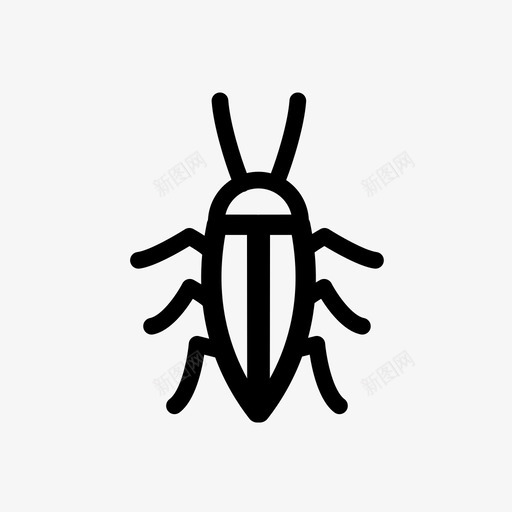 蟑螂虫子昆虫图标svg_新图网 https://ixintu.com 健康的空气 宠物 害虫 昆虫 虫子 蟑螂