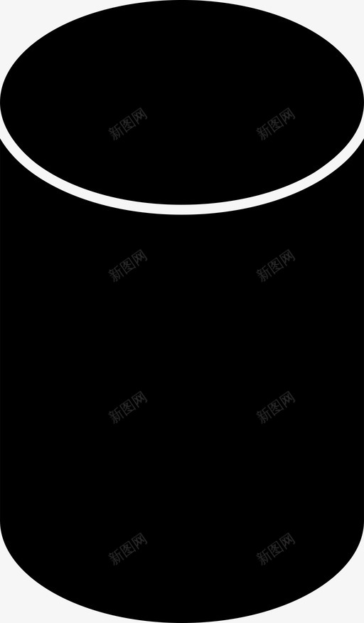 圆柱体几何体形状图标svg_新图网 https://ixintu.com 几何体 几何体管状体 圆柱体 形状 管状体