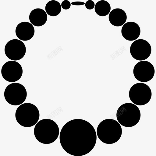 项链珠子玻璃珠图标svg_新图网 https://ixintu.com 念珠 玻璃珠 珠子 项链