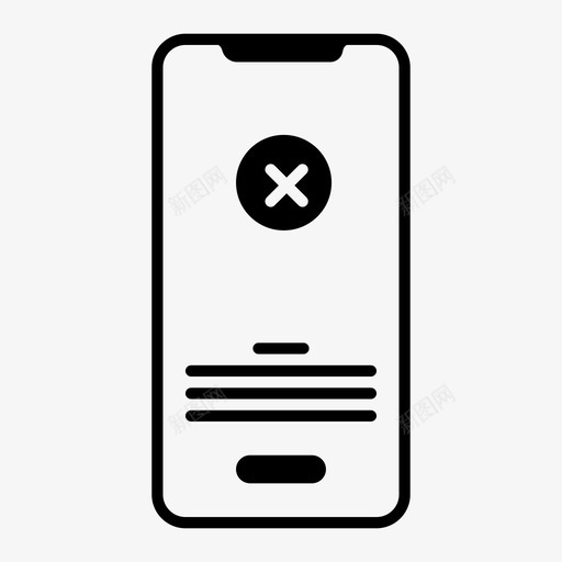 移动应用程序应用程序错误图标svg_新图网 https://ixintu.com iphone 应用程序 移动ux 移动应用程序 错误