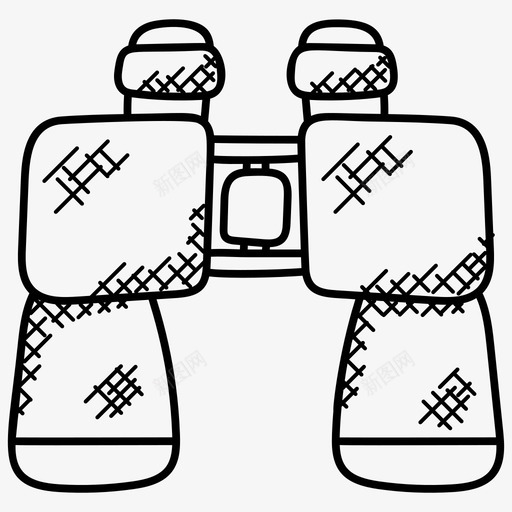 双筒望远镜看放大图标svg_新图网 https://ixintu.com 双筒望远镜 安全涂鸦图标 放大 看 缩小