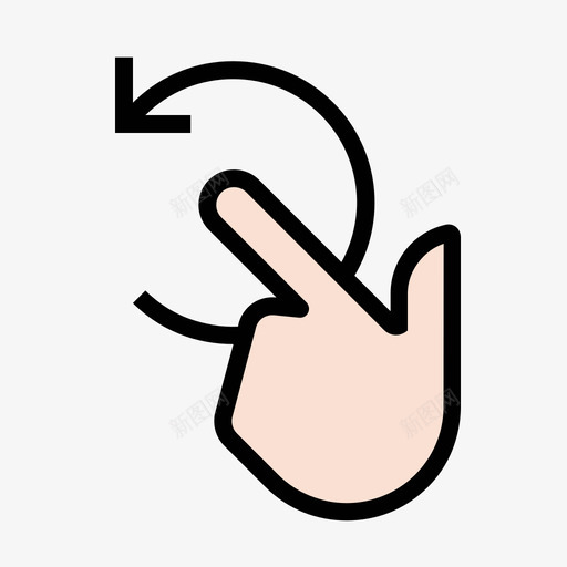 finger rotate left 02svg_新图网 https://ixintu.com finger rotate left 02