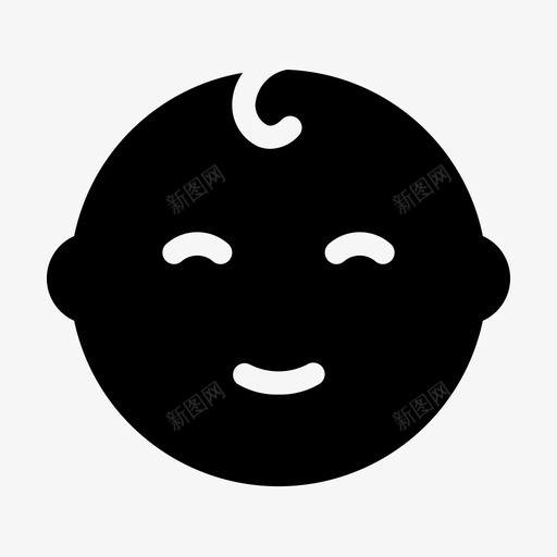 宝宝笑表情情绪图标svg_新图网 https://ixintu.com 宝宝实实在在 宝宝笑 情绪 脸 表情