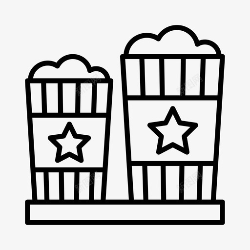 爆米花电影食品图标svg_新图网 https://ixintu.com 制片 剧院 爆米花 电影 食品