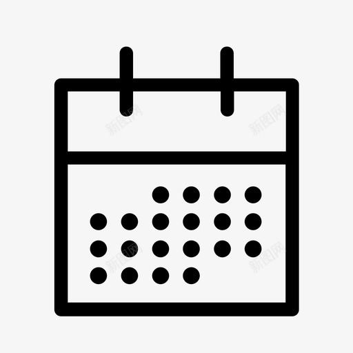日历日期月图标svg_新图网 https://ixintu.com 年 日历 日期 月 状态 线图标汽车