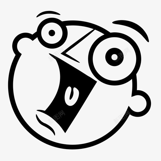 惊讶卡通情感图标svg_新图网 https://ixintu.com 卡通 头脑 情感 惊讶 震惊