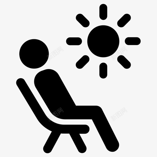 暑假假期放松图标svg_新图网 https://ixintu.com 休息 假期 坐下 度假 放松 暑假