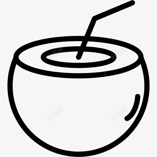 椰子鸡尾酒酒精饮料图标svg_新图网 https://ixintu.com 夏季 椰子鸡尾酒 酒精 饮品1 饮料