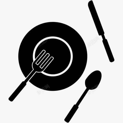 地点设置食物餐食图标svg_新图网 https://ixintu.com 地点设置 盘子 食物 餐厅 餐食