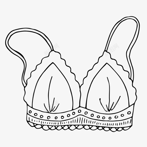 文胸美容时尚图标svg_新图网 https://ixintu.com 内衣 文胸 时尚 美容 蕾丝内衣