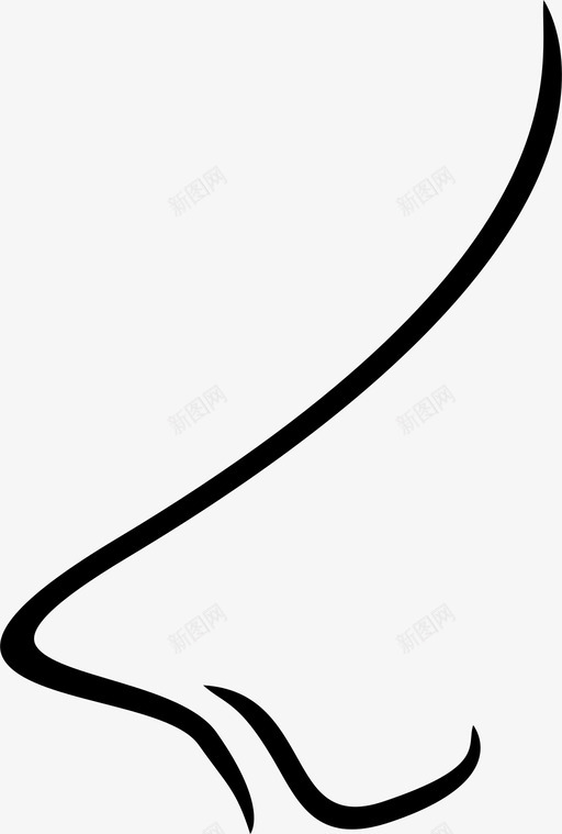 鼻子感觉嗅觉图标svg_新图网 https://ixintu.com 嗅 嗅觉 感觉 鼻子