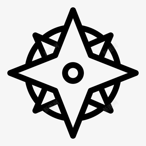 风玫瑰露营指南针图标svg_新图网 https://ixintu.com 地图 指南针 方向 星星 露营 露营物品 风玫瑰