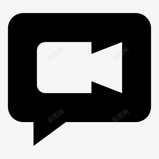视频聊天通话摄像头聊天图标svg_新图网 https://ixintu.com 实时视频 摄像头聊天 视频聊天 通话