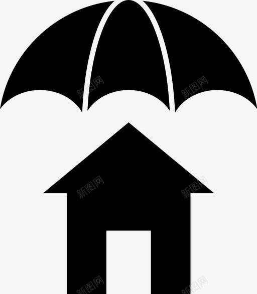 保险担保家庭保险图标svg_新图网 https://ixintu.com 保修 保险 家庭保险 担保