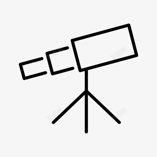 望远镜天文学观测图标svg_新图网 https://ixintu.com 天文学 太空 教育 望远镜 观测