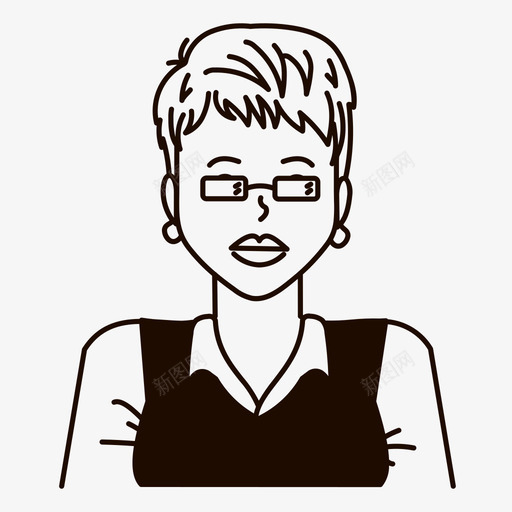 老师教授学校图标svg_新图网 https://ixintu.com 女人 学校 教授 研究 老师