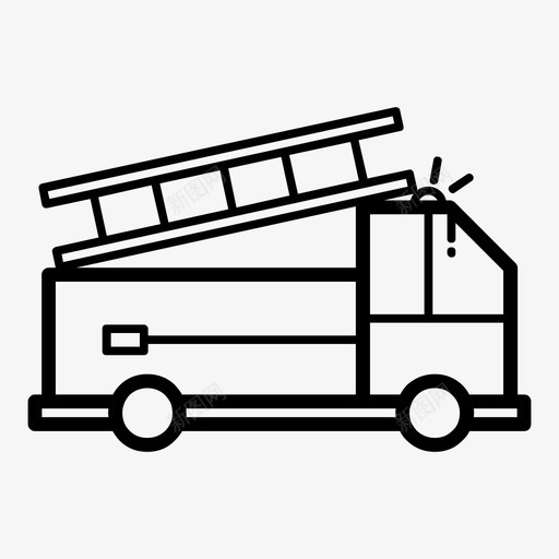 消防车紧急情况消防员图标svg_新图网 https://ixintu.com 消防员 消防车 紧急情况 车辆 运输 运输线