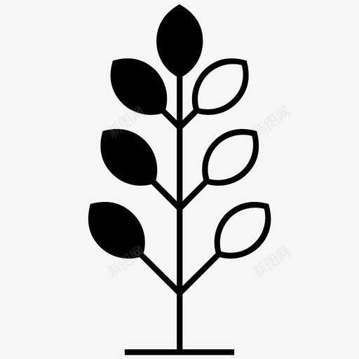 植物氧气树木图标svg_新图网 https://ixintu.com 树木 植物 氧气