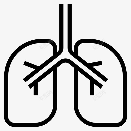 肺呼吸器官图标svg_新图网 https://ixintu.com 健康 呼吸 器官 肺