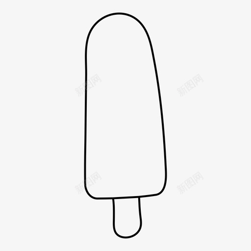 冰棒食物冰图标svg_新图网 https://ixintu.com 冰 冰棒 冰淇淋 糖 食物