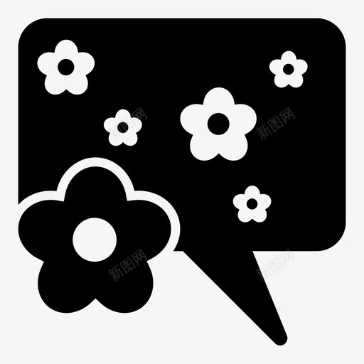 演讲鲜花可爱图标svg_新图网 https://ixintu.com 友善 可爱 演讲 说 鲜花