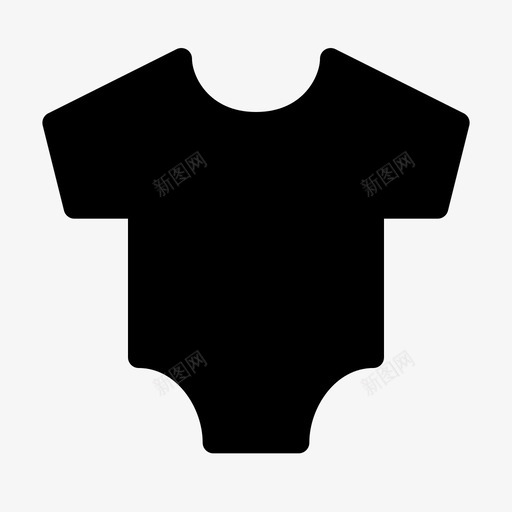 连体衣婴儿装儿童装图标svg_新图网 https://ixintu.com 儿童装 婴儿装 连体衣
